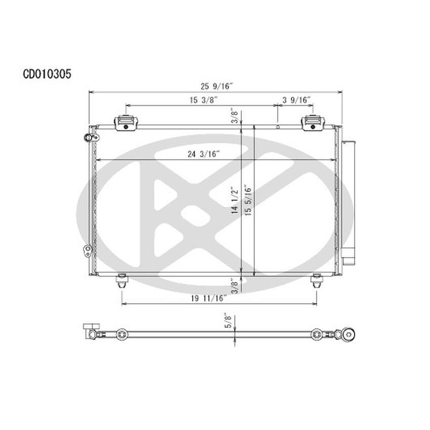 KOYORAD CD010305 Koyorad A/C Condenser CD010305