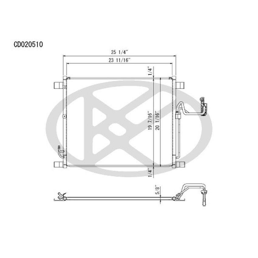 KOYORAD CD020510 Koyorad A/C Condenser CD020510