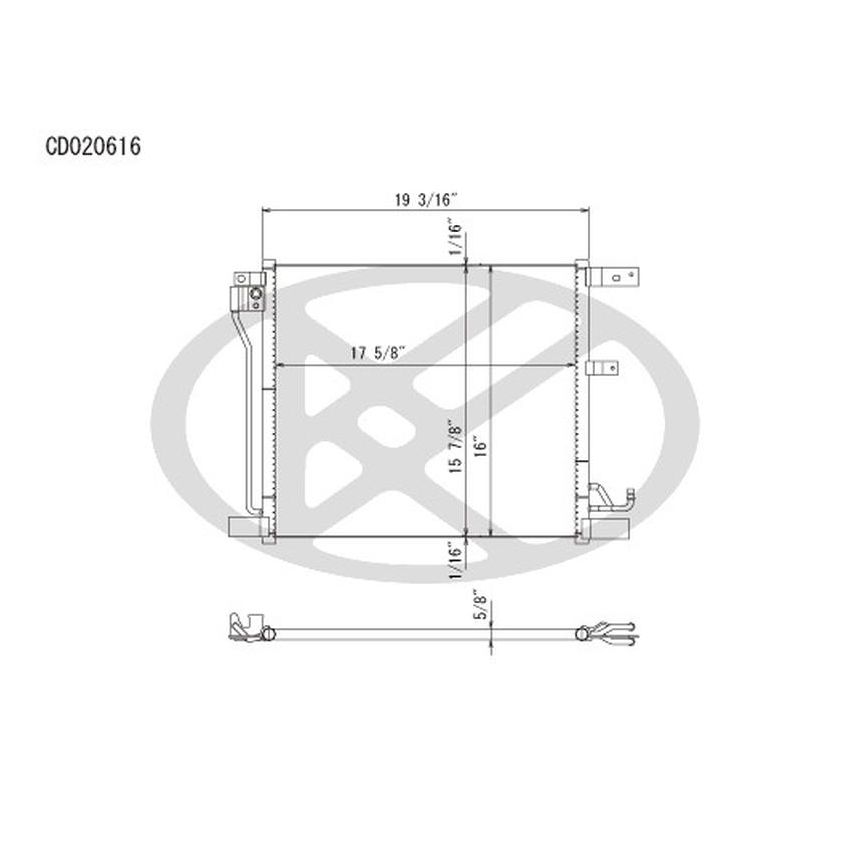 KOYORAD CD020616 Koyorad A/C Condenser CD020616