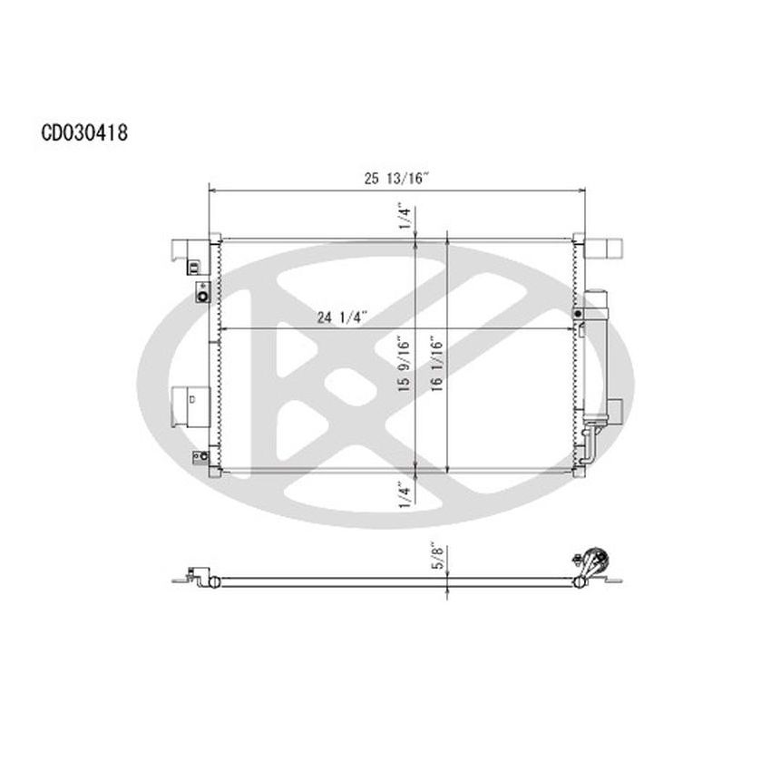 KOYORAD CD030418 Koyorad A/C Condenser CD030418