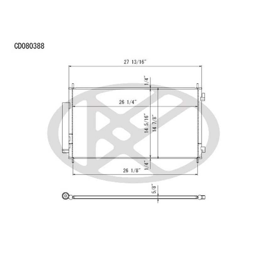 KOYORAD CD080388 Koyorad A/C Condenser CD080388