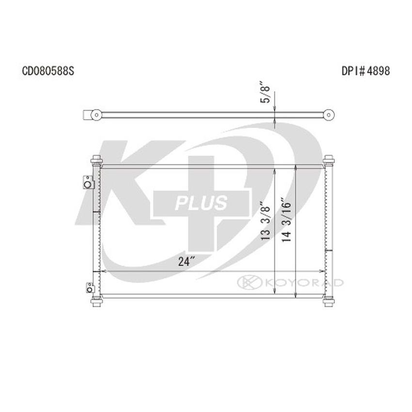 KOYORAD CD080588 Koyorad A/C Condenser CD080588