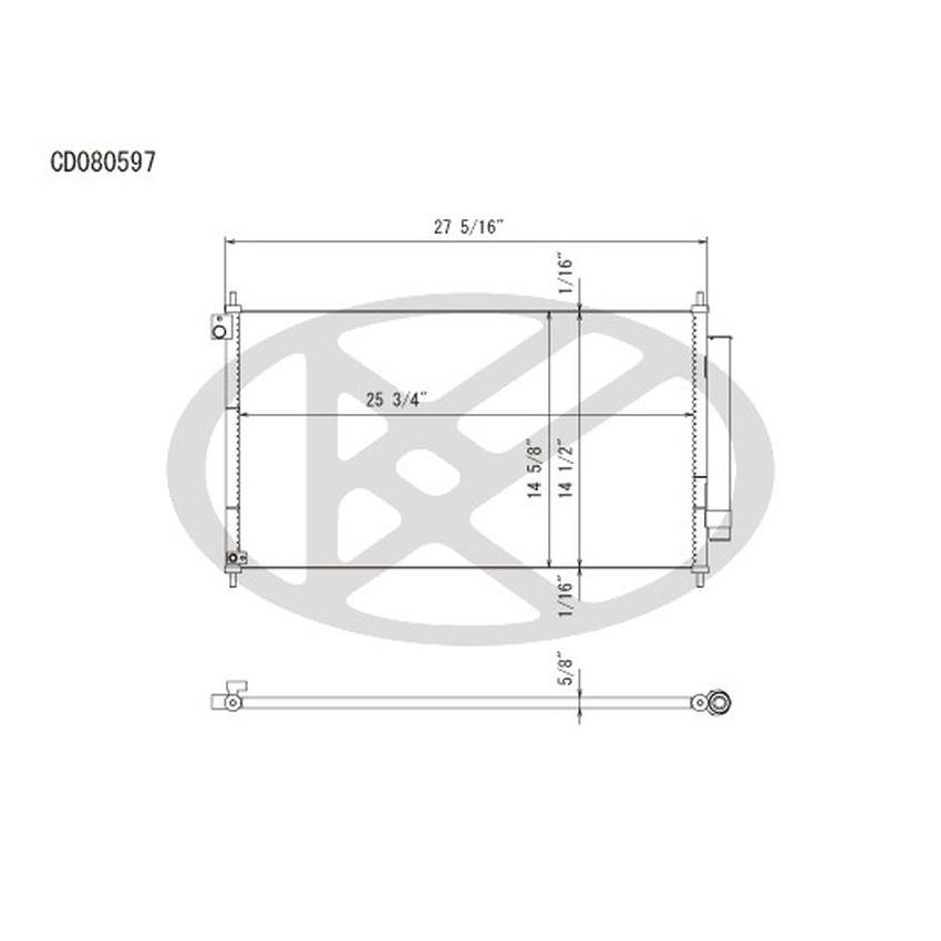 KOYORAD CD080597 Koyorad A/C Condenser CD080597