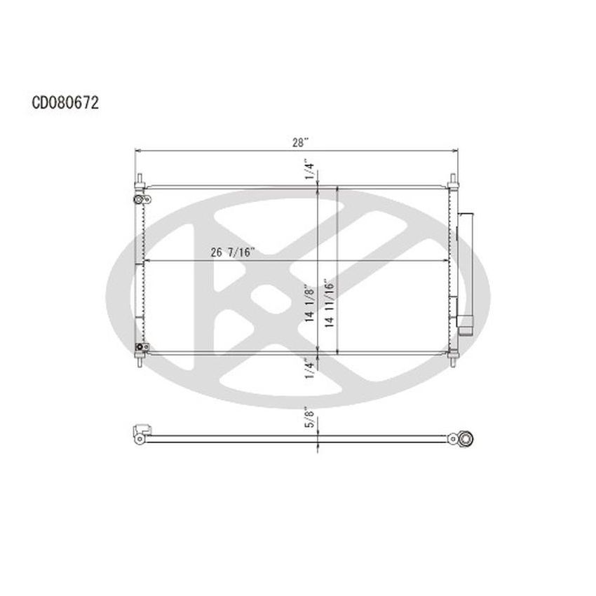 KOYORAD CD080672 Koyorad A/C Condenser CD080672