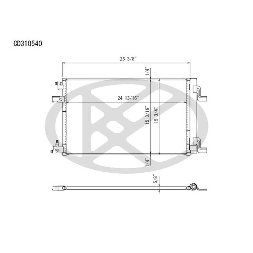 KOYORAD CD310540 Koyorad A/C Condenser CD310540