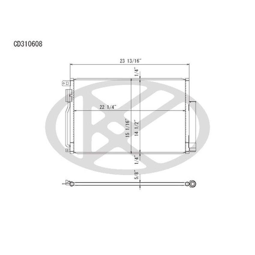 KOYORAD CD310608 Koyorad A/C Condenser CD310608