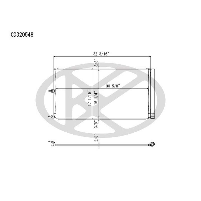 KOYORAD CD320548 Koyorad A/C Condenser CD320548