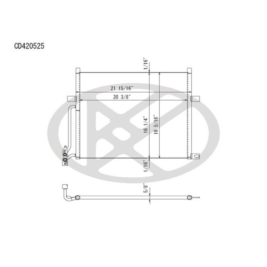 KOYORAD CD420525 Koyorad A/C Condenser CD420525