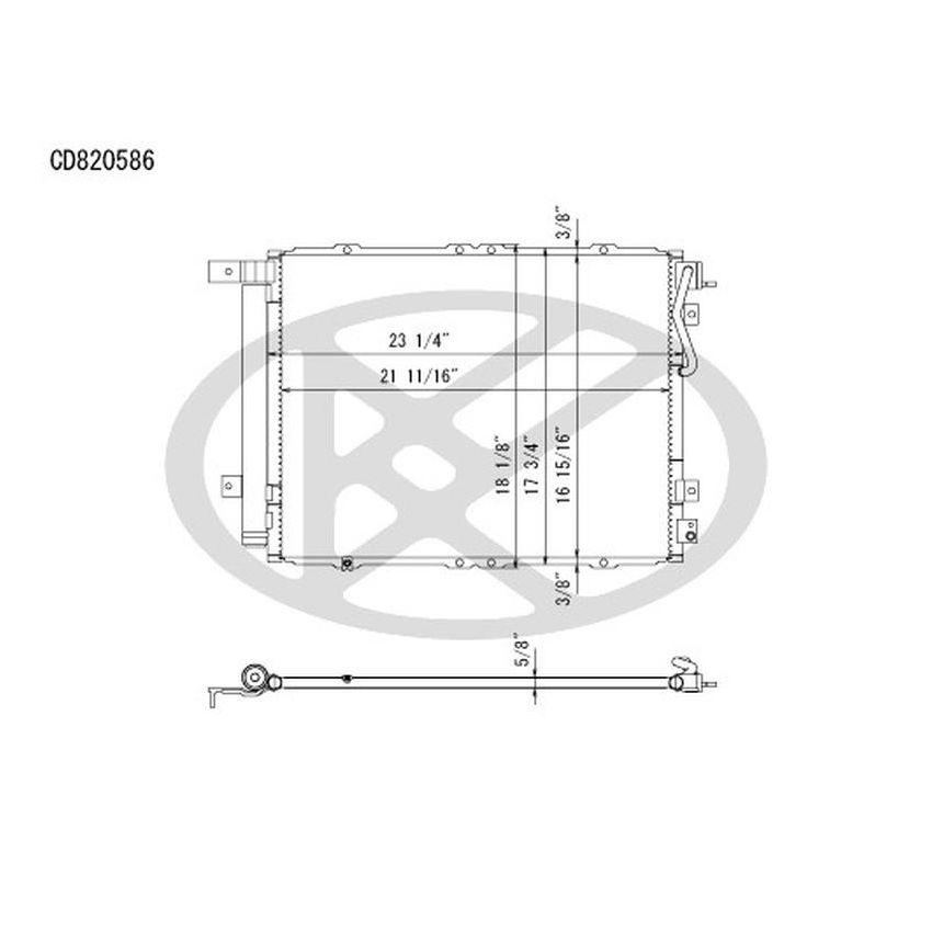 KOYORAD CD820586 Koyorad A/C Condenser CD820586