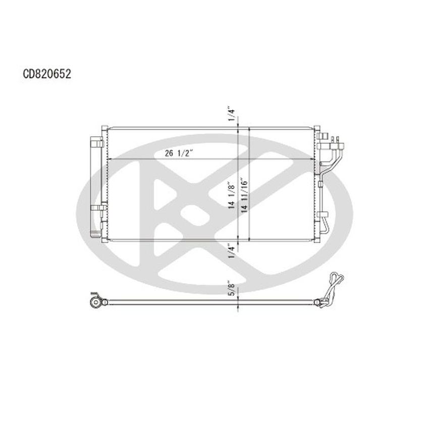 KOYORAD CD820652 Koyorad A/C Condenser CD820652