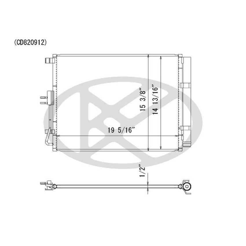 KOYORAD CD820912 Koyorad A/C Condenser CD820912
