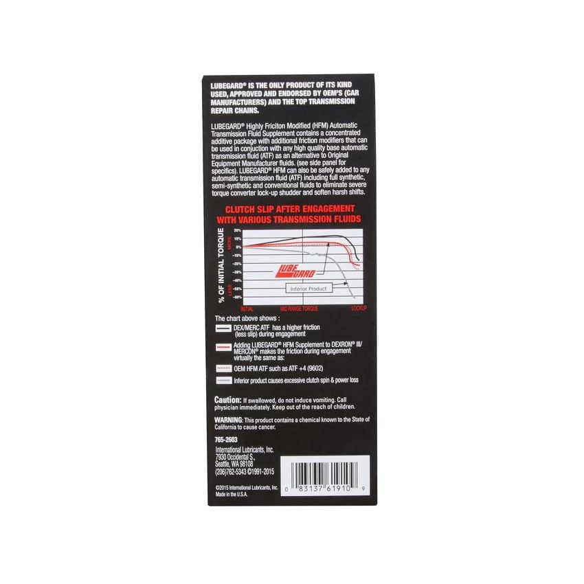 LUBEGARD 61910 Lubegard Highly Friction Modified ATF Supplement - 10 oz.