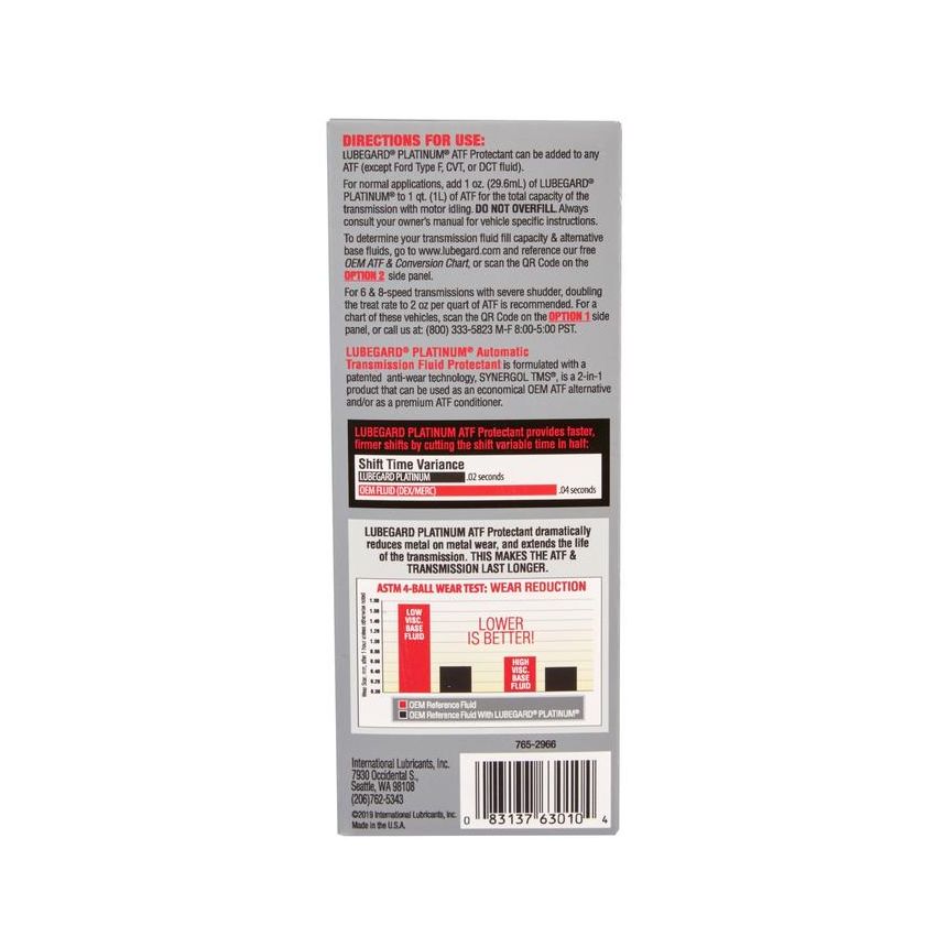 LUBEGARD 63010 LUBEGARD PLATINUM ATF Protectant 