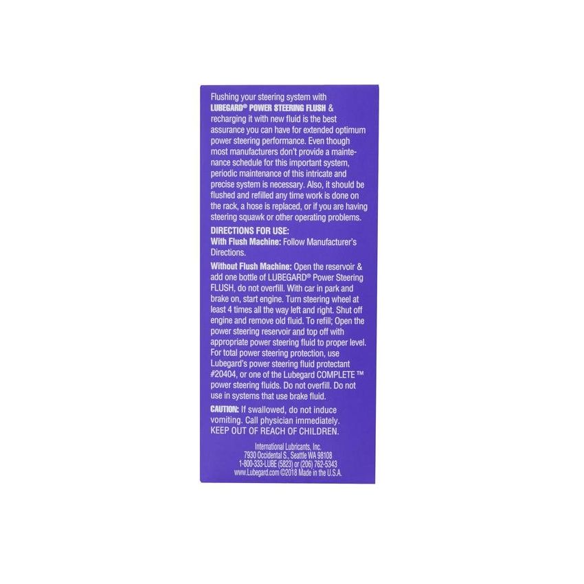 LUBEGARD 95040 Lubegard Power Steering Flush - 4 oz.