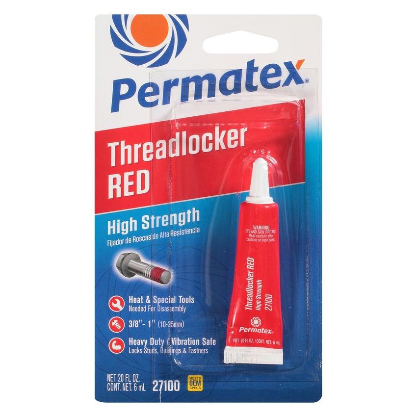 PERMATEX 27100 6ML HI-STRENGTH RED