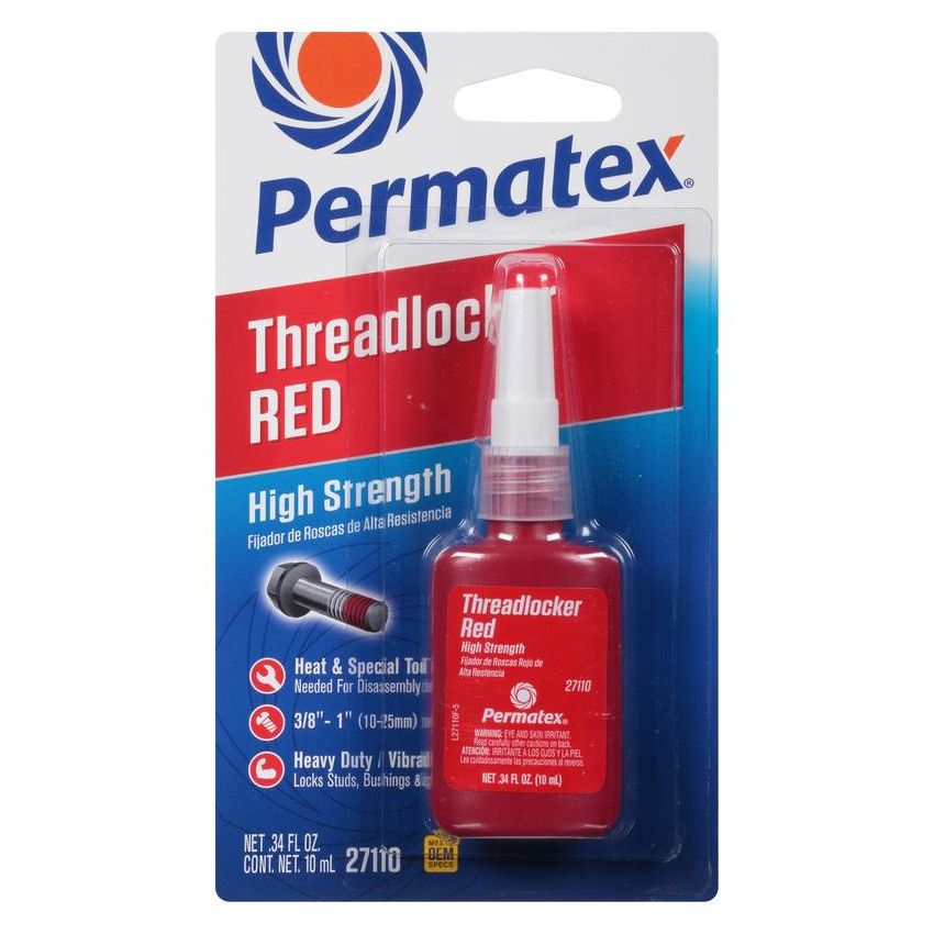PERMATEX 27110 PERMATEX® High Strength Threadlocker Red