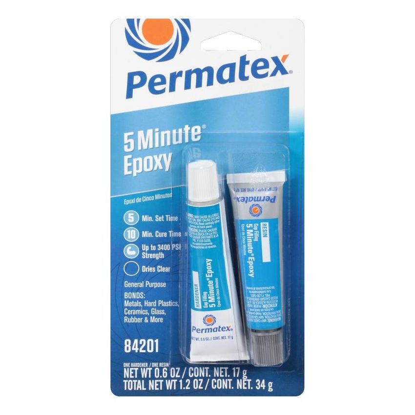 PERMATEX 84201 PERMATEX® PERMAPOXY™ 5 Minute General Purpose Epoxy -- Clear
