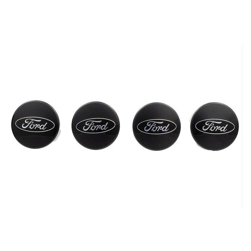 Ford Racing M-1096K-BCC Ford Car Black And Chrome Wheel Center Cap Kit