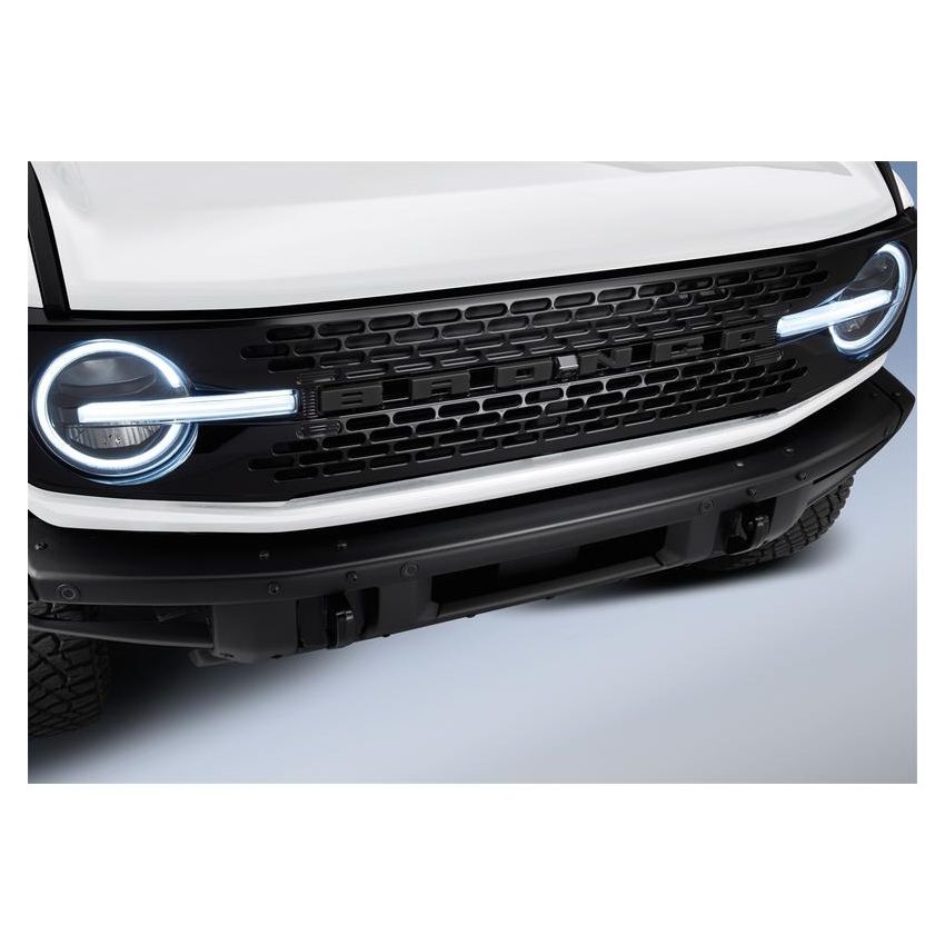 Ford Racing M-1447-BLMB 2021-2025 Bronco Grille Lettering Overlay Kit-Black