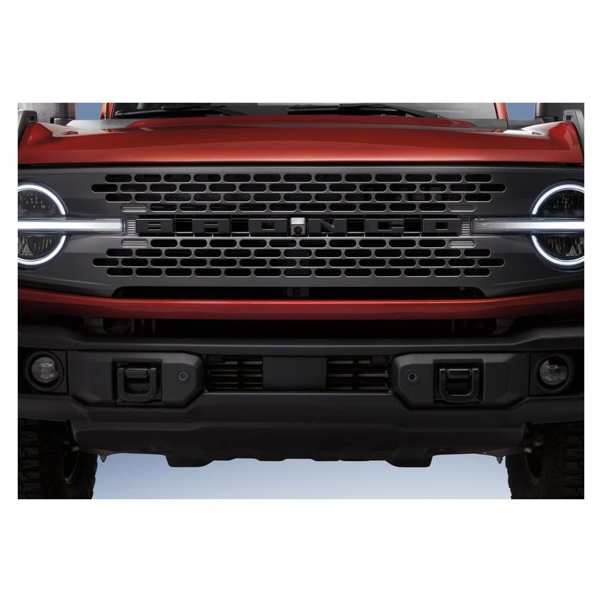 Ford Racing M-1447-BLMB 2021-2025 Bronco Grille Lettering Overlay Kit-Black