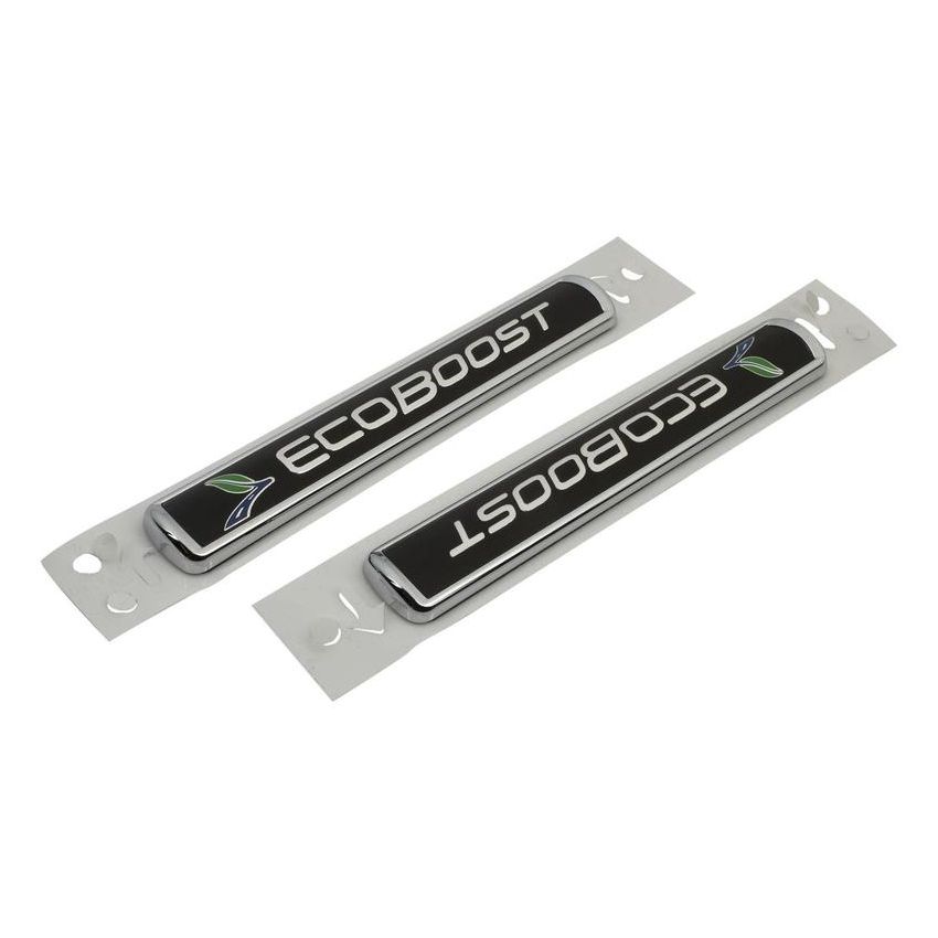 Ford Racing M-1447-EBBLK EcoBoost Emblems/Badges-Black And Silver-Pair