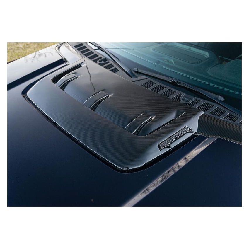 Ford Racing M-16628-FG 2021-2025 F-150 Raptor Carbon Fiber Hood Vent & Trim-Gloss