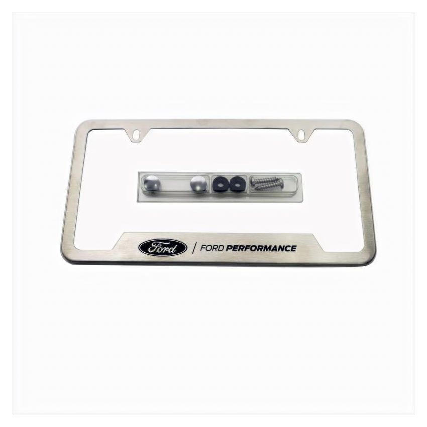 Ford Racing M-1828-SS304C Ford Performance License Plate Frame-Brushed Stainless Steel