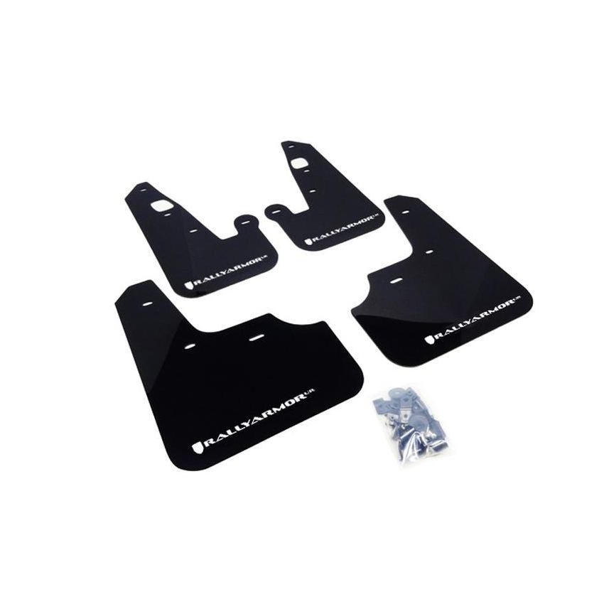 Rally Armor MF8-BAS-BLK Black Mud Flap/Black Logo