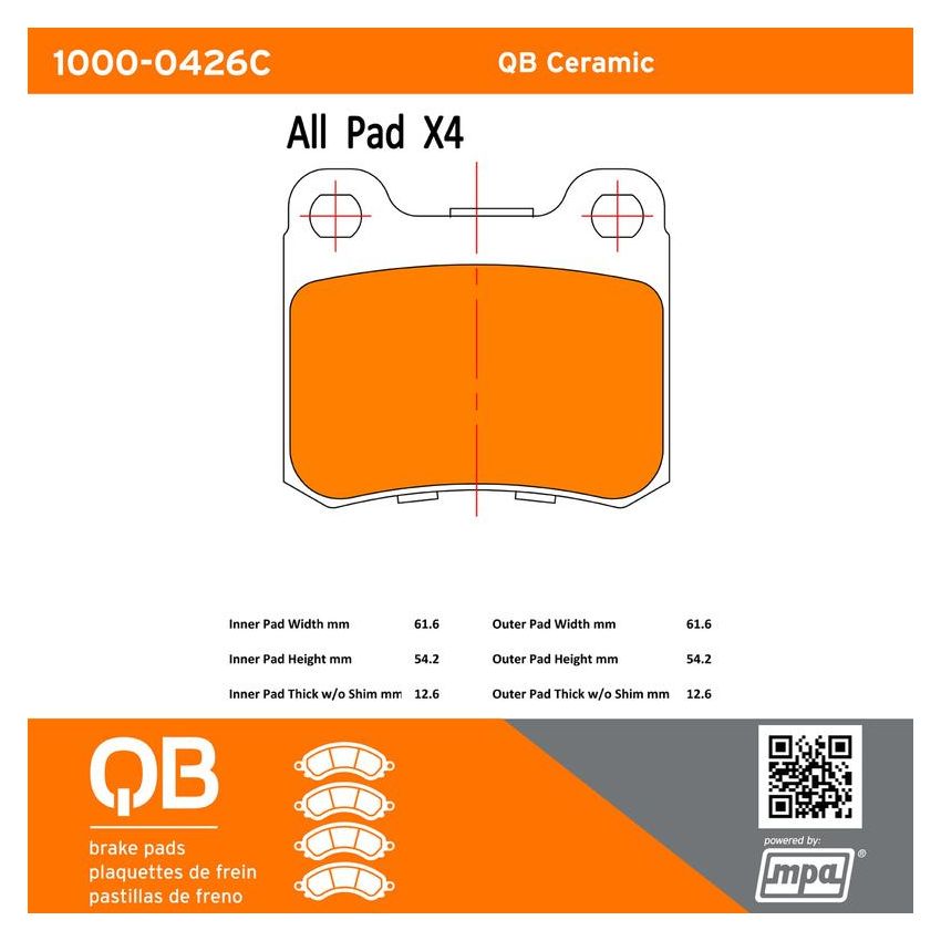 MPA 1000-0426C QB Ceramic Brake Pads