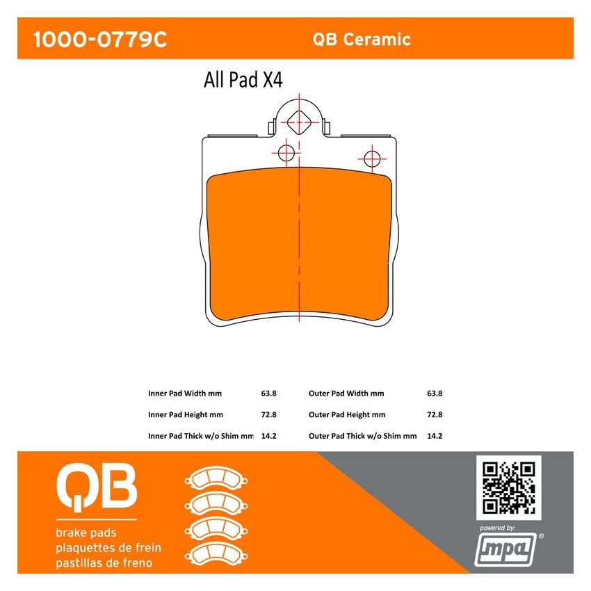 MPA 1000-0779C QB Ceramic Brake Pads