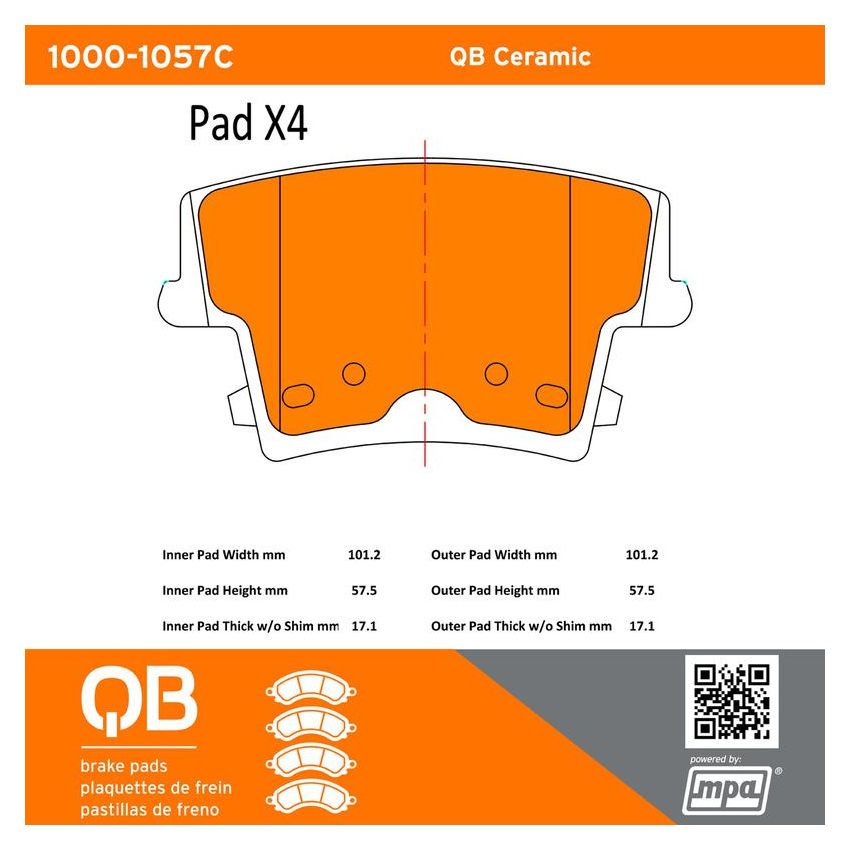 MPA 1000-1057C QB Ceramic Brake Pads