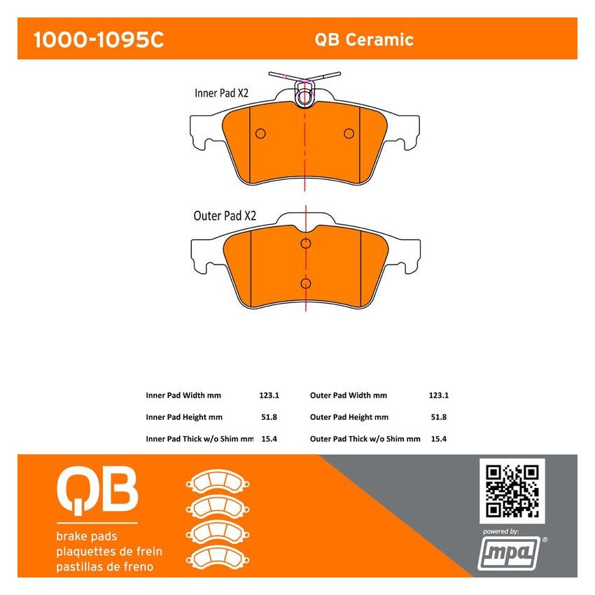 MPA 1000-1095C QB Ceramic Brake Pads