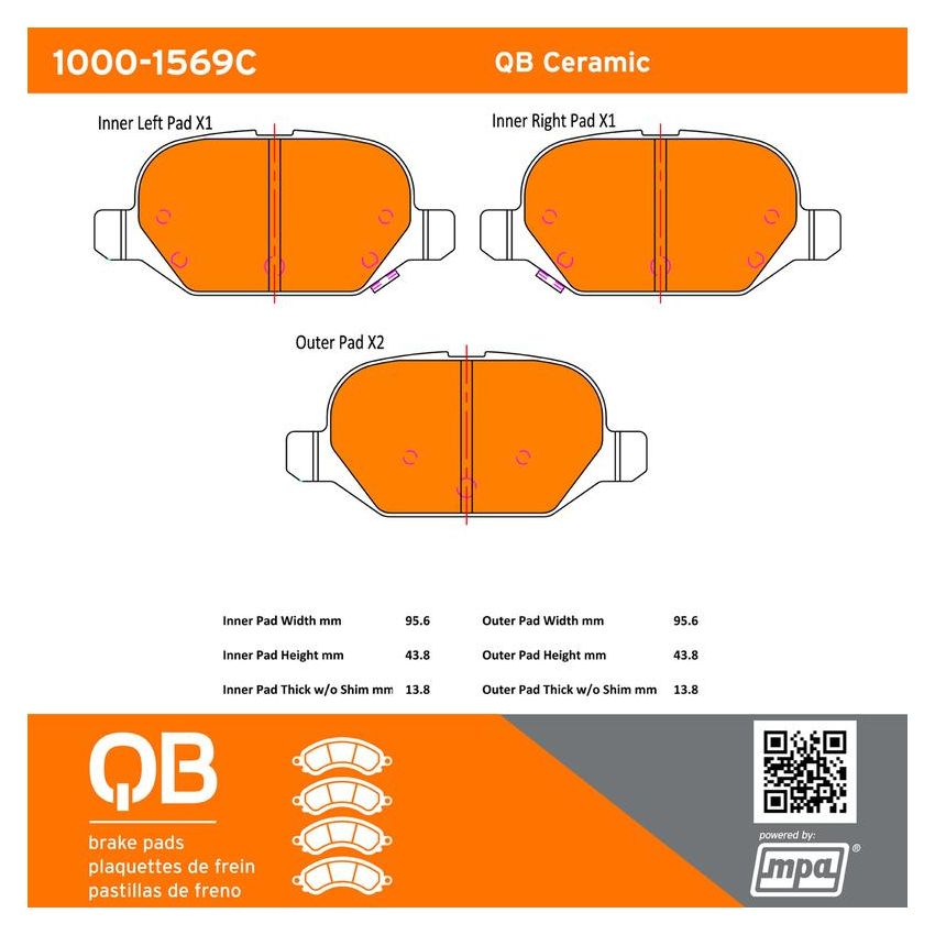 MPA 1000-1569C QB Ceramic Brake Pads