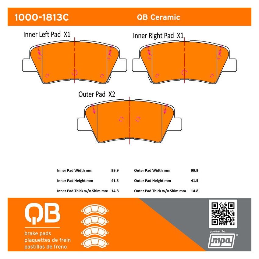 MPA 1000-1813C QB Ceramic Brake Pads