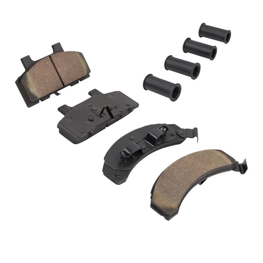 MPA 1001-0215M Quality-Built Premium Semi-Metallic Brake Pads w/ Hardware