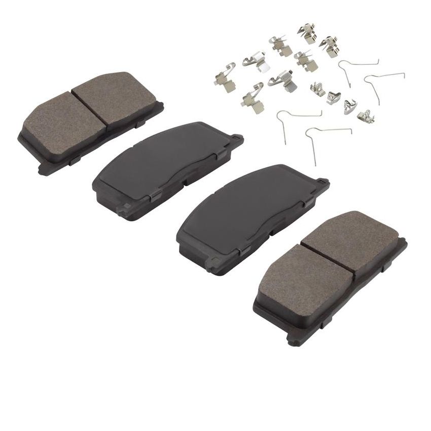 MPA 1001-0242M Quality-Built Premium Semi-Metallic Brake Pads w/ Hardware