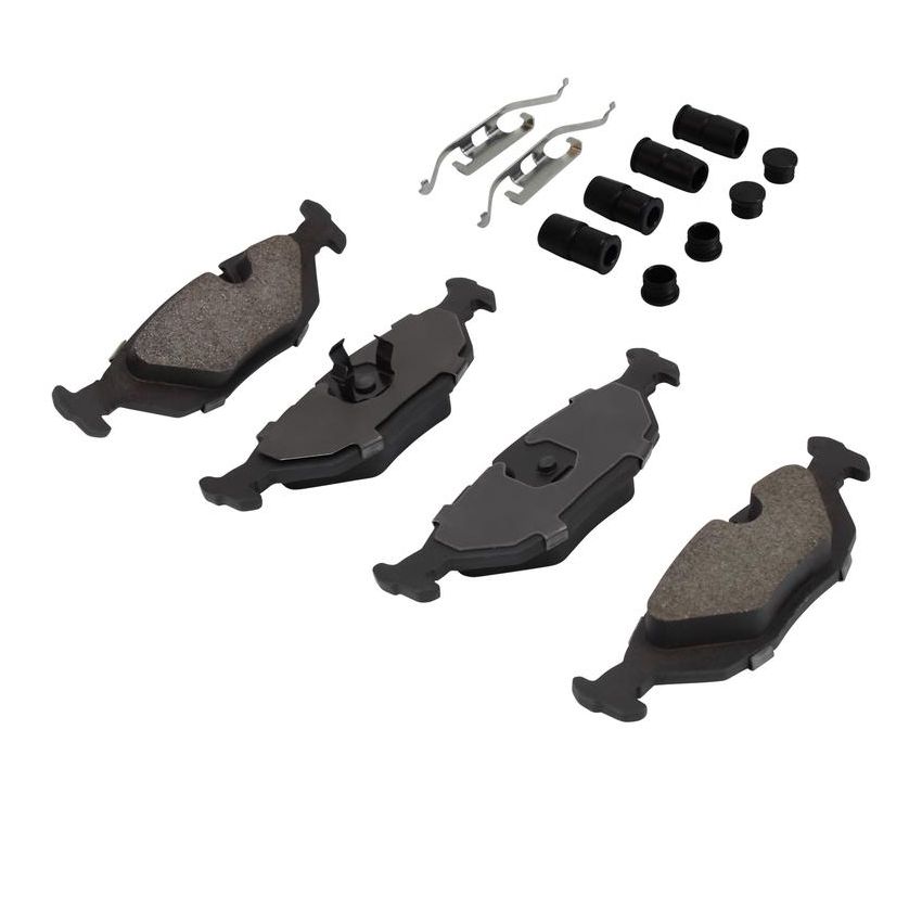 MPA 1001-0279M Quality-Built Premium Semi-Metallic Brake Pads w/ Hardware