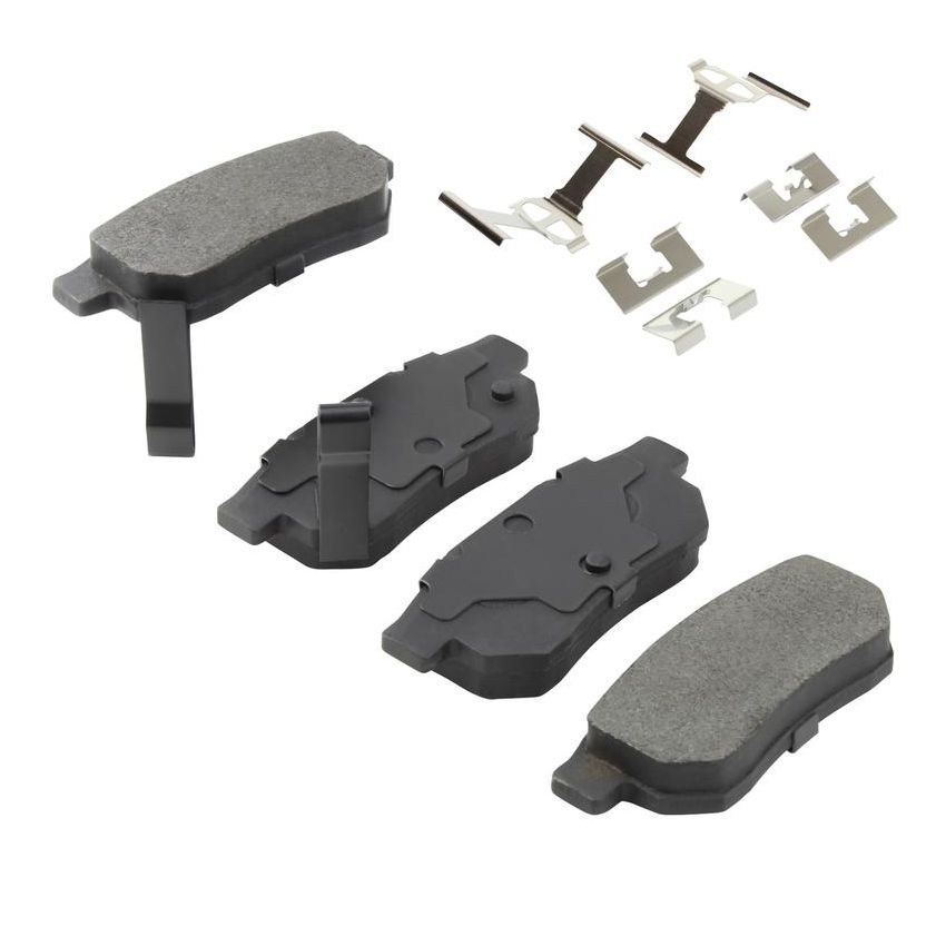 MPA 1001-0374M Quality-Built Premium Semi-Metallic Brake Pads w/ Hardware
