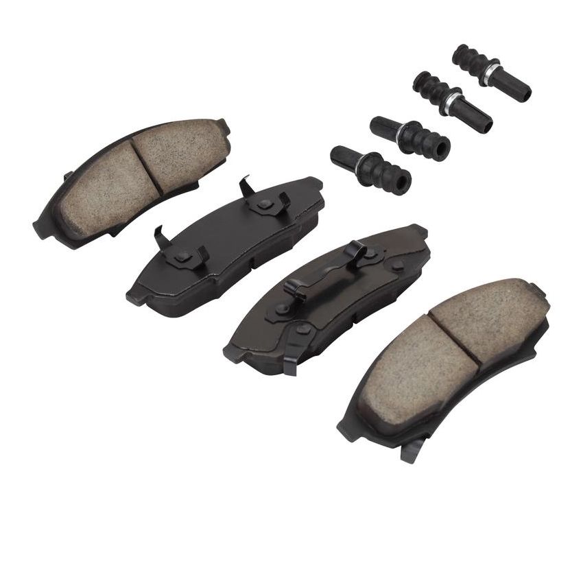 MPA 1001-0376M Quality-Built Premium Semi-Metallic Brake Pads w/ Hardware