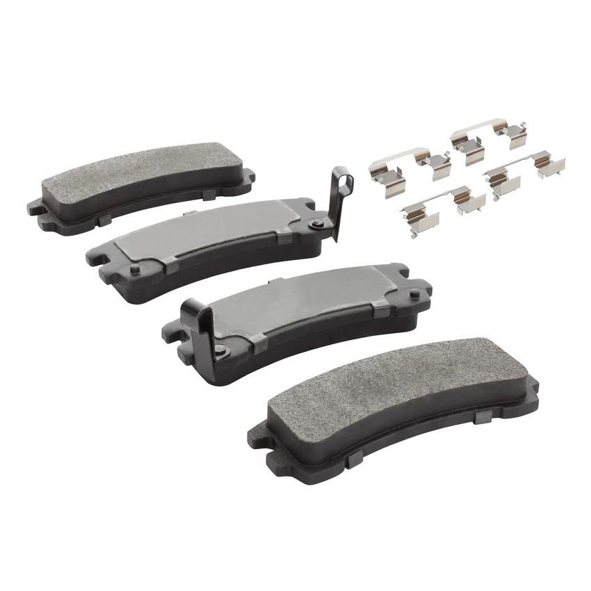 MPA 1001-0401M Quality-Built Premium Semi-Metallic Brake Pads w/ Hardware