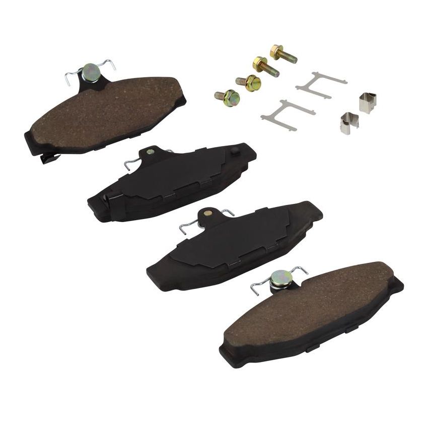 MPA 1001-0413M Quality-Built Premium Semi-Metallic Brake Pads w/ Hardware