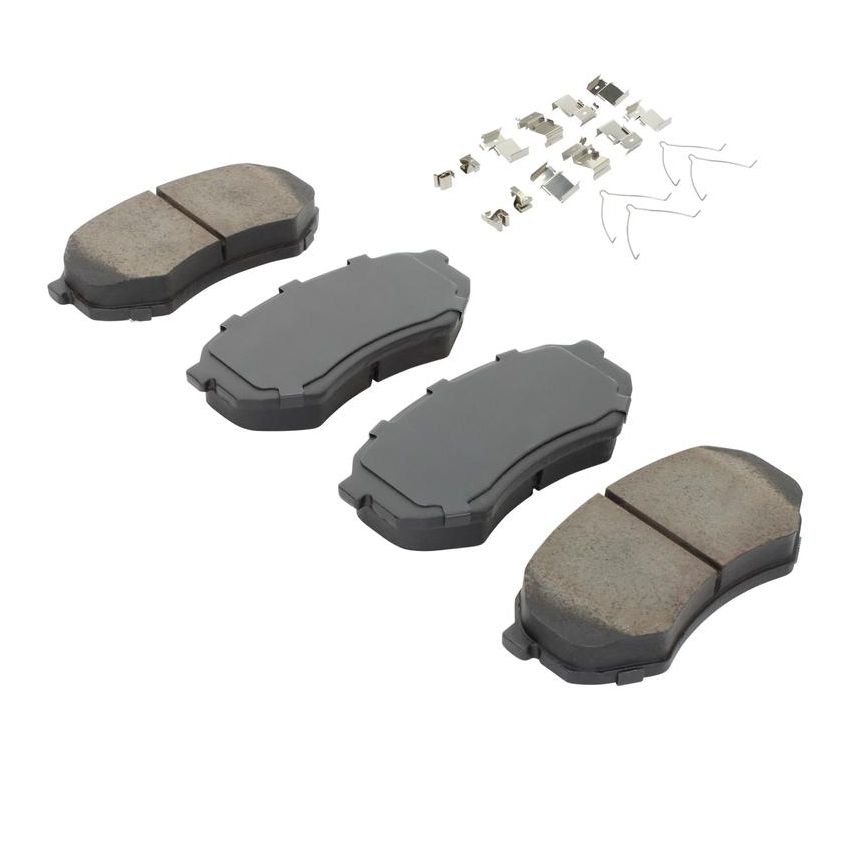 MPA 1001-0433M Quality-Built Premium Semi-Metallic Brake Pads w/ Hardware
