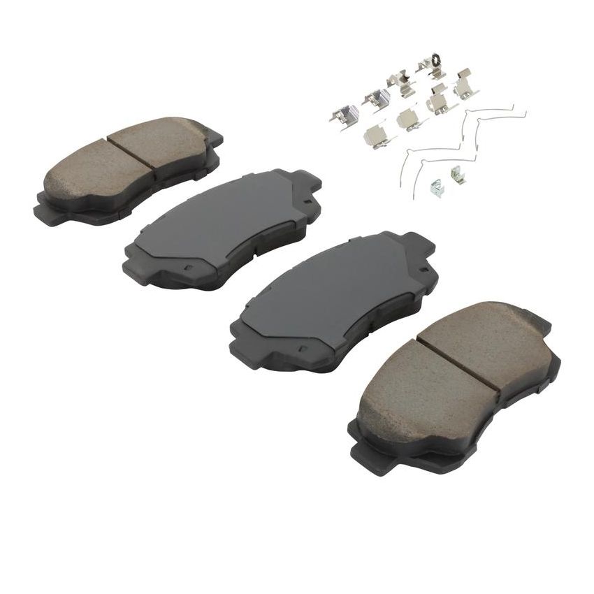 MPA 1001-0476M Quality-Built Premium Semi-Metallic Brake Pads w/ Hardware