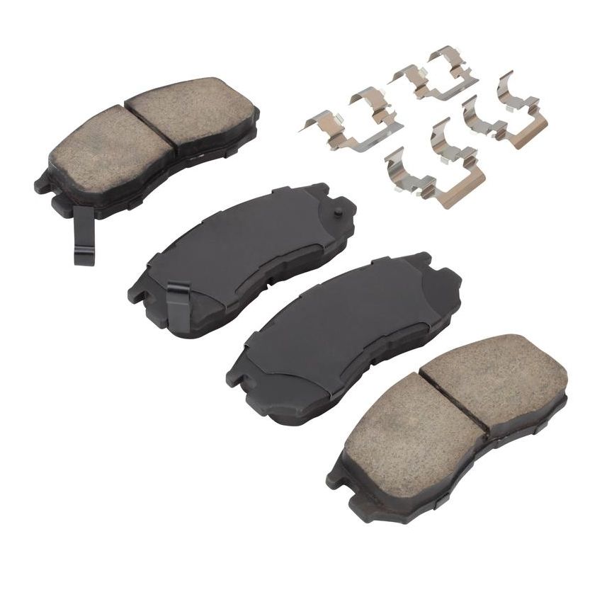 MPA 1001-0484M Quality-Built Premium Semi-Metallic Brake Pads w/ Hardware
