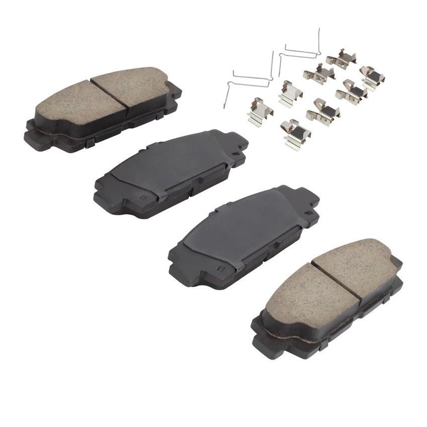 MPA 1001-0488M Quality-Built Premium Semi-Metallic Brake Pads w/ Hardware