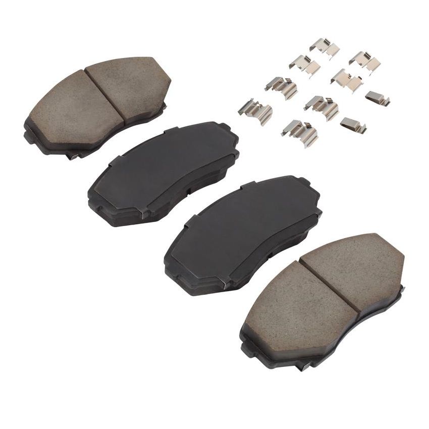 MPA 1001-0551M Quality-Built Premium Semi-Metallic Brake Pads w/ Hardware