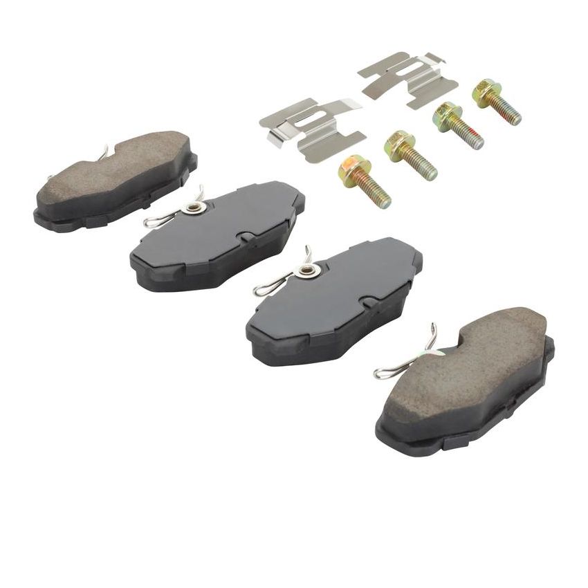 MPA 1001-0610M Quality-Built Premium Semi-Metallic Brake Pads w/ Hardware