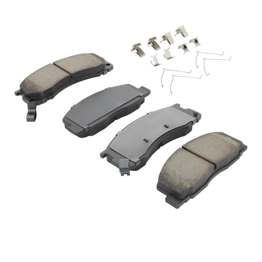 MPA 1001-0615M Quality-Built Premium Semi-Metallic Brake Pads w/ Hardware