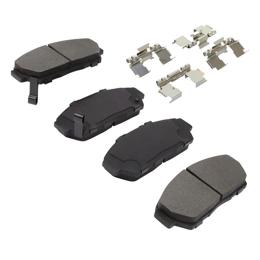 MPA 1001-0617M Quality-Built Premium Semi-Metallic Brake Pads w/ Hardware