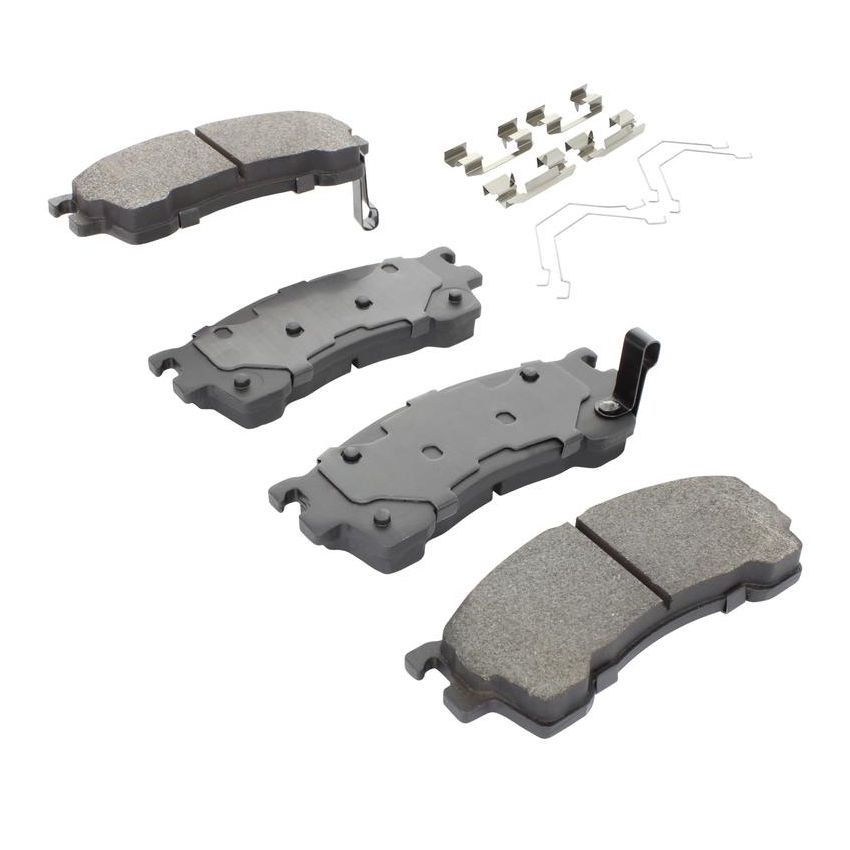 MPA 1001-0637M Quality-Built Premium Semi-Metallic Brake Pads w/ Hardware